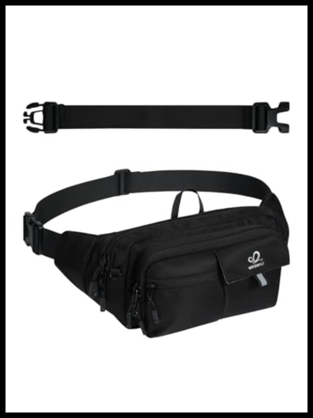 RFID Anti-Theft Nylon Fanny Pack Waist Bag 3L 9 Pockets Water Resistant
